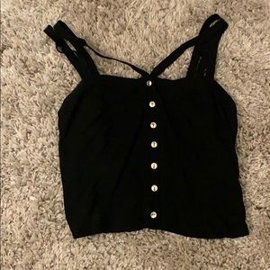 Black button top